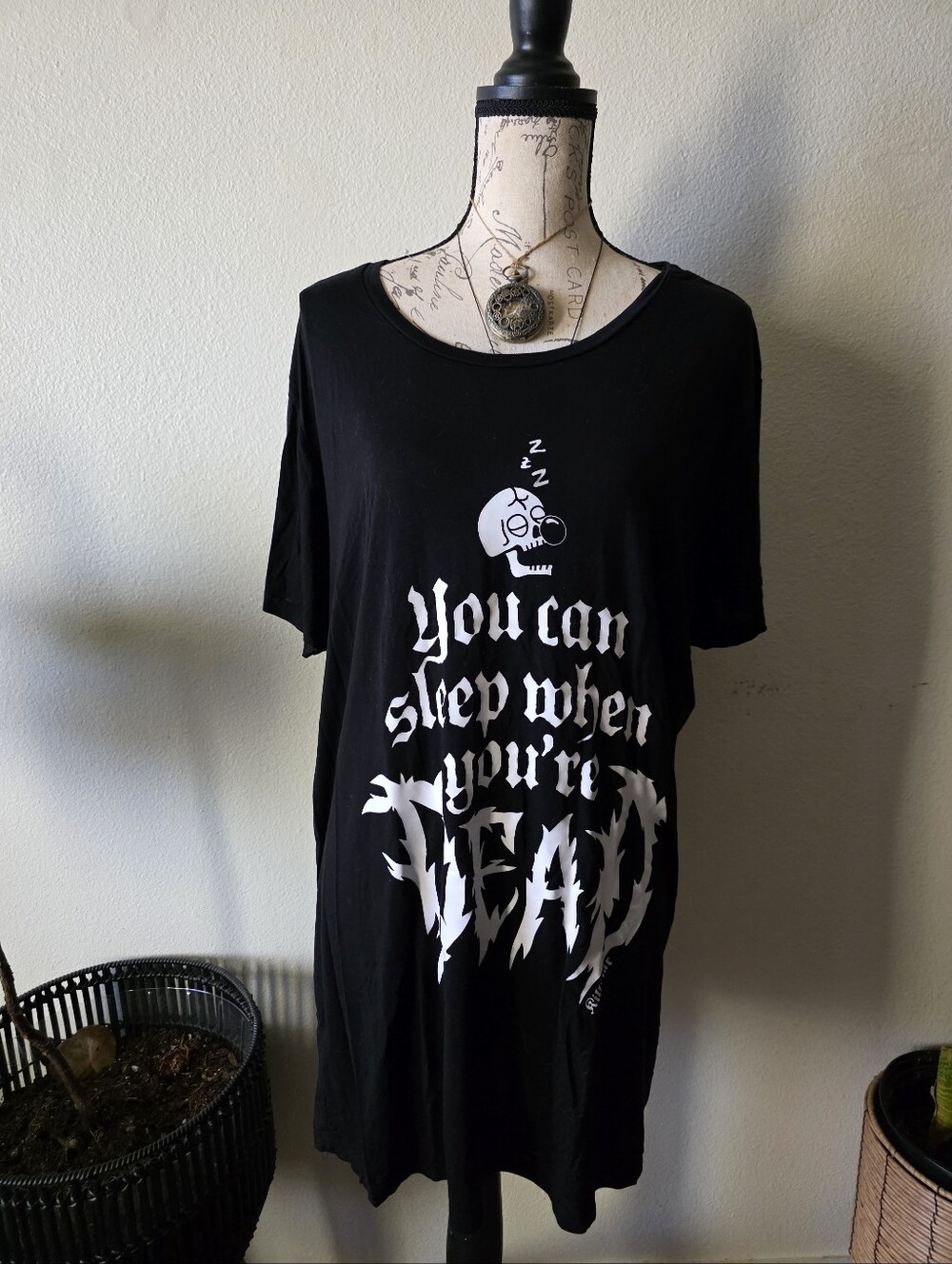 Killstar Black Long Sleep Tee